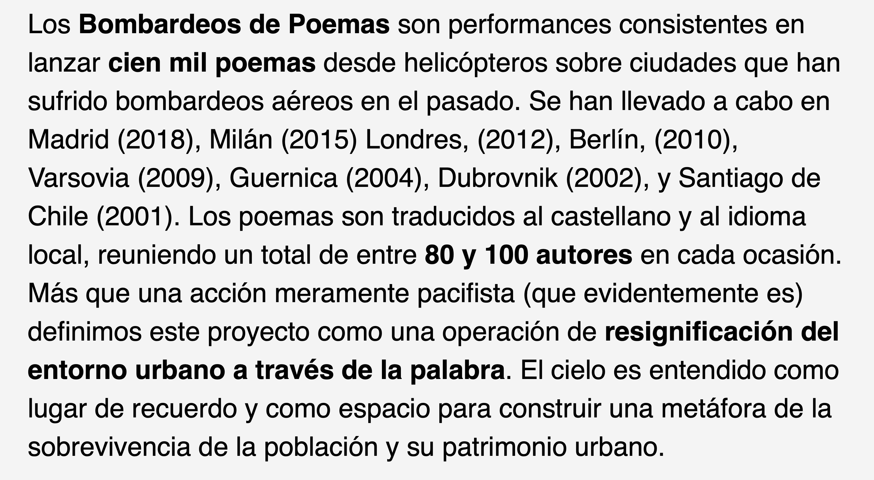 Bombardeo de Poemas